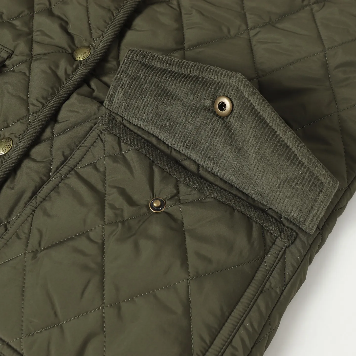 🅿️580 [High quality for women] RL Ralph Lauren's new diamond-shaped cotton jacket. The face is filled with imitation feather cotton. Three-in-one diamond-shaped quilted embroidery. Soft and comfortable. Warm and comfortable. The corduroy strips run through the whole body. No knots and no overlap. Artificial curling. Fine workmanship. No bloat. The upper body is light and not bloated. Soft and comfortable. Highly recommended. Size: S M L